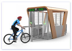 Pedestrian outdoor speed gate turnstile